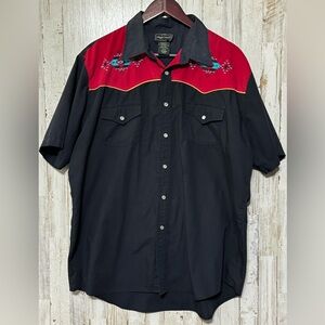 Vintage High Noon‎ Aztec Pearl Snap XL